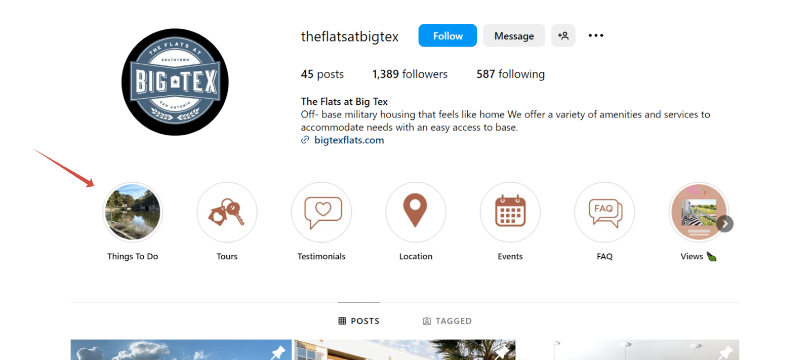 Instagram story highlights